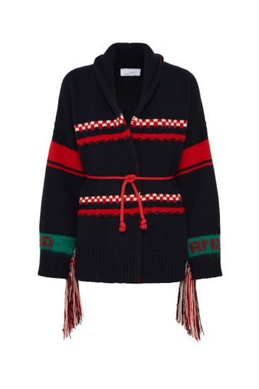 Aspen Jacquard Fringed Jacket