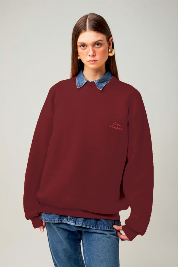 Sweatshirt Embroidered Ciao Amore