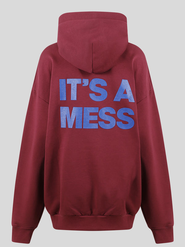 Hoodie Puffy It'S A Mess Back Big