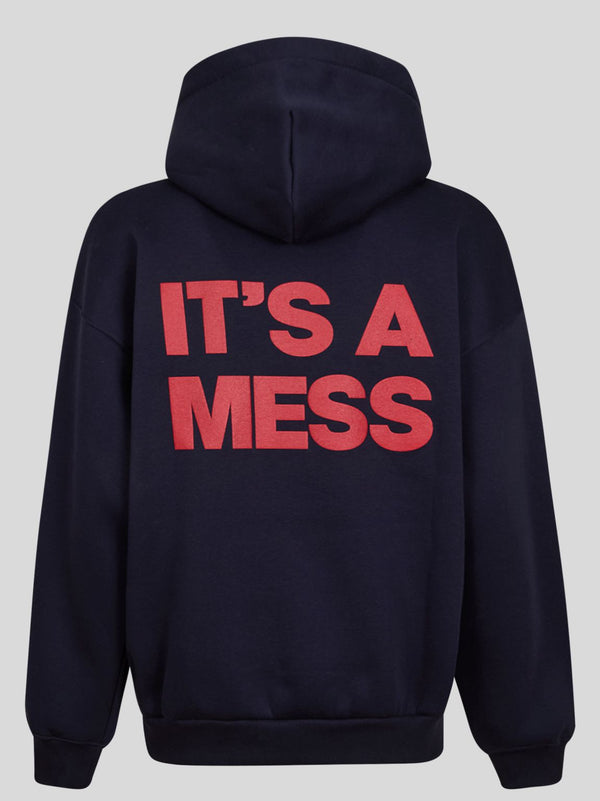 Hoodie Puffy It'S A Mess Back Big