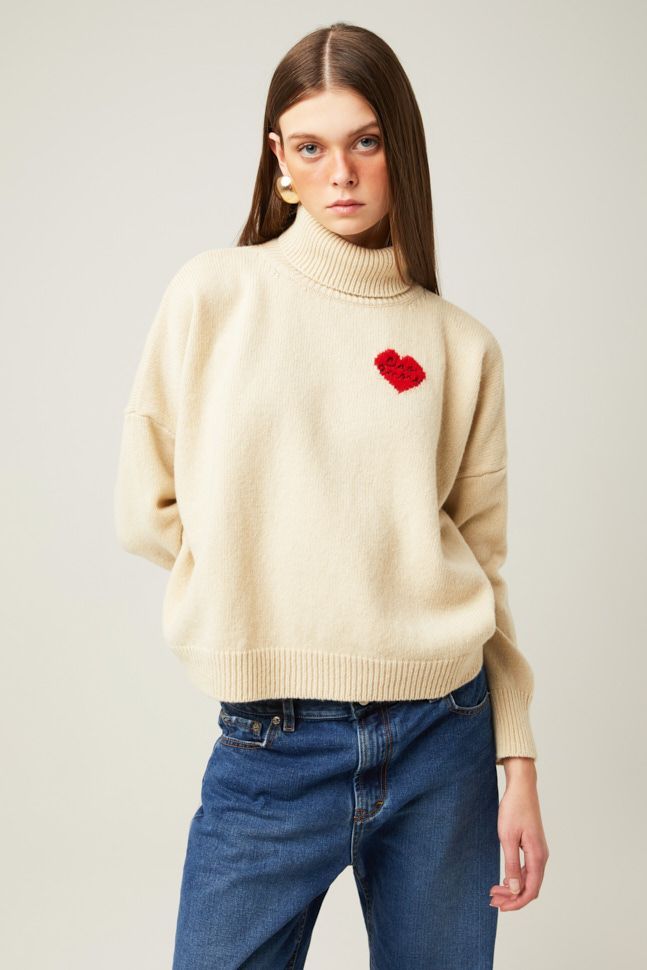 Heart turtleneck deals